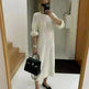 Loose Woolen Midi Twisted Knitted Thick Winter sweater Dress - EX-STOCK CANADA