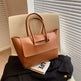 Fashion Leather Shoulder Bag Large Capacity Handbags Simple Retro Tote Bags EX-STOCK