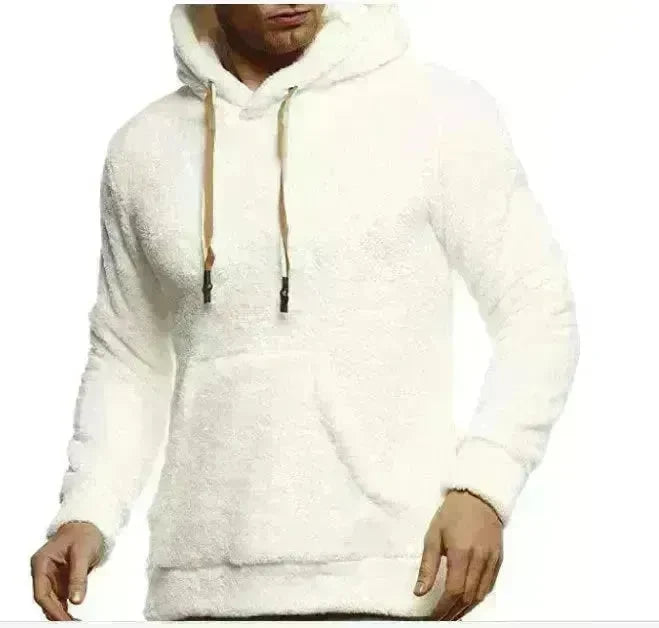 Autumn Winter Drawstring Fleece Hoodie Pullover for men - EX-STOCK CANADA