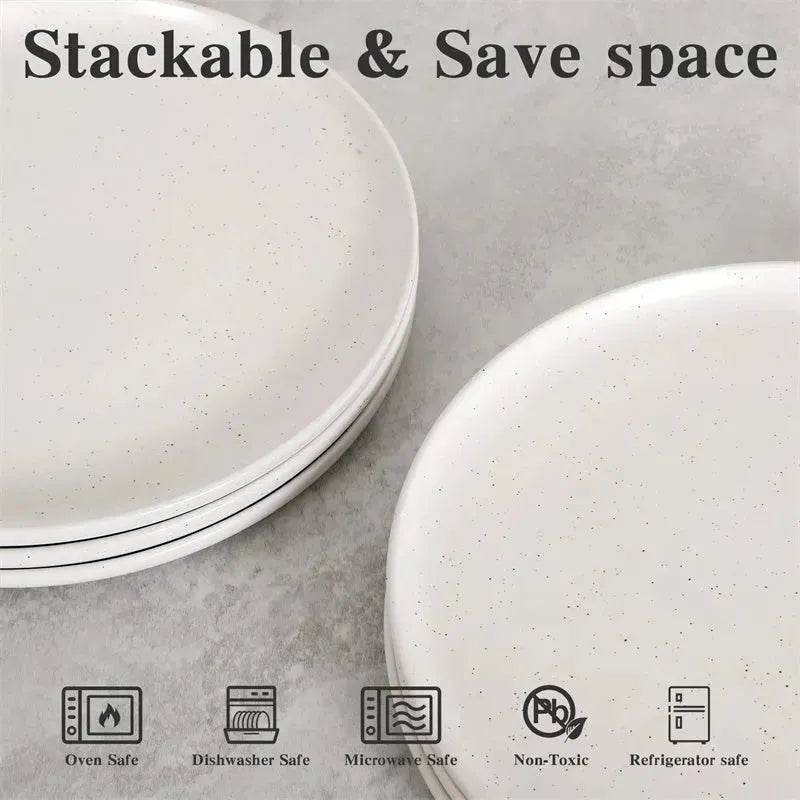 Set di 6 piatti piani in ceramica per bistecche e insalate - EX-STOCK Canada