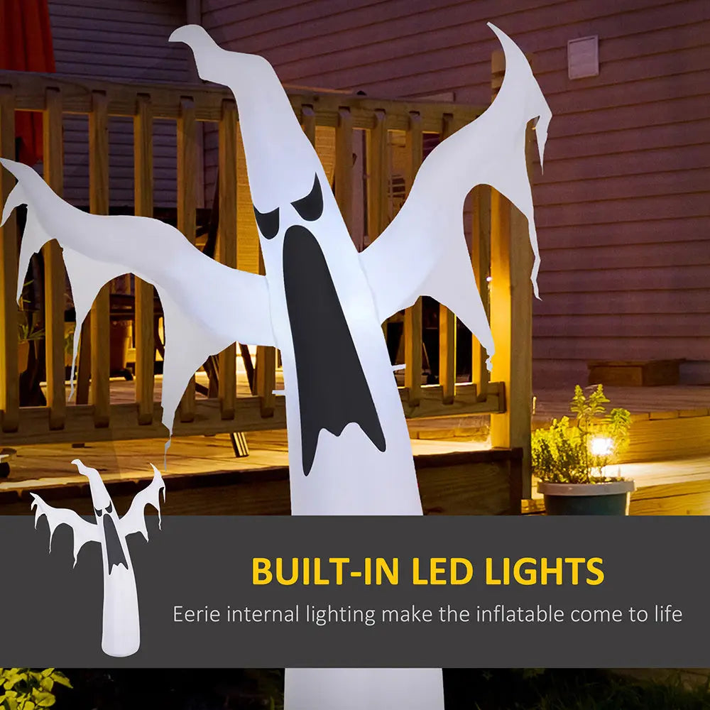 6' Tall Halloween Inflatables Outdoor Decorations White Ghost, Light Up Blow Up Yard Decor With LED Light And Fan Indoor Outdoor For Garden, Lawn, Party, Holiday - EX-STOCK Canada