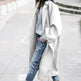 Lapel Single Breasted Women Winter Solid Woolen Trench Coat Long Jacket - EX-STOCK CANADA