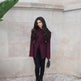 Women's Burgundy Cross Placket Blazer – Elegant Structured Jacket | Regular Fit | Sizes XS–XL 3