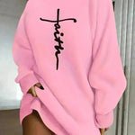 Autumn Winter Oversized Mini Sweatshirt Dress - EX-STOCK CANADA