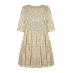 Elegant ladies Sequined Short Mini Skater Dress - EX-STOCK CANADA