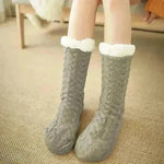 Calcetines de lujo de punto de punto cálido de invierno Inicio Inicio de calcetines de alfombras sin deslizamiento para hombres y mujeres