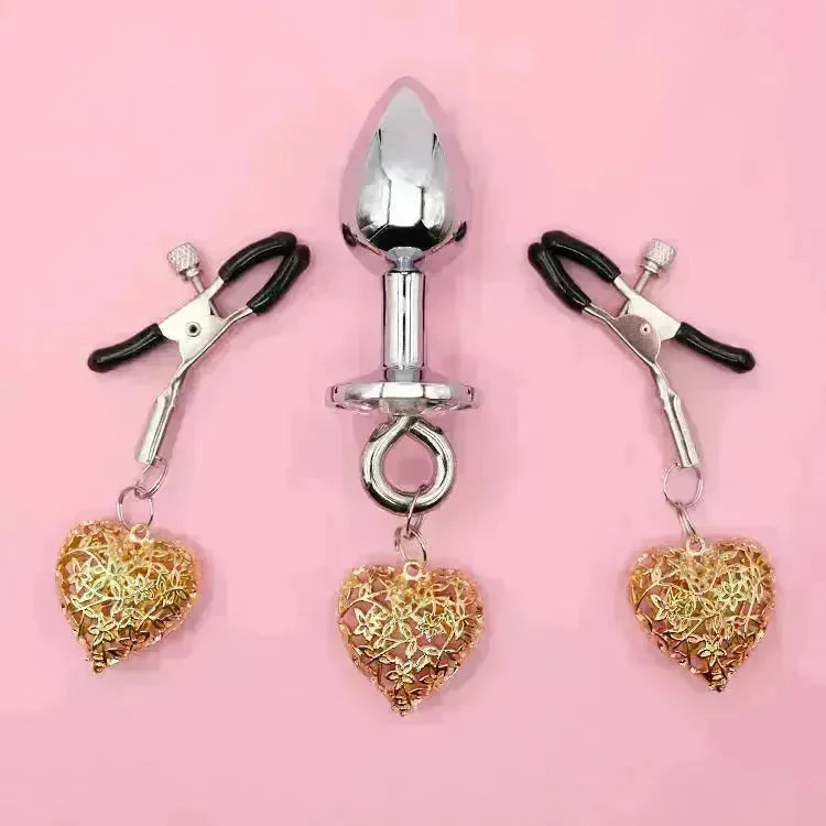 Love Chain Sex Toys Bell For Women Nipple Clamp Anal Plug - EX-STOCK CANADA
