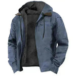 Multi-Color Digital Printing Hooded Sweater Brown Lining Cotton-padded Jacket