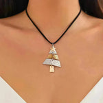 Collar de árbol de Navidad y aretes Collar colgante de moda