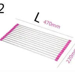 Folding Kitchen Drain Sink Rack Stainless Steel sink caddies