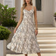 Women's Striped V-Neck Backless Tie Strap Beach Dress - Sexy Elegant Summer Maxi Dress EX-STOCK