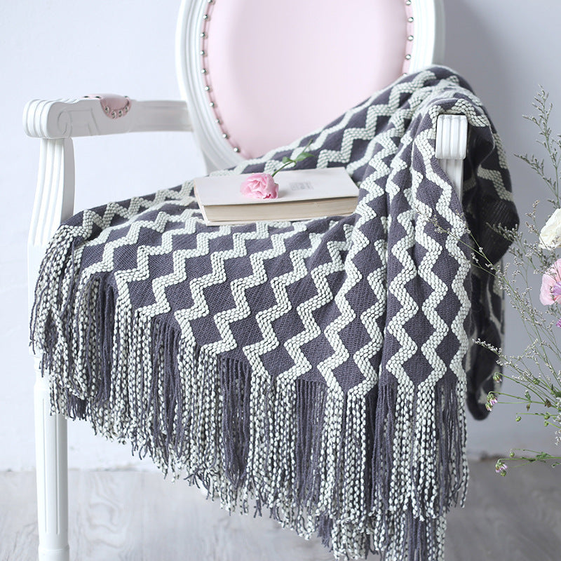 Knitted Wool Blanket Cashmere Blanket EX-STOCK Canada 