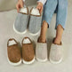 Winter Fashion Cotton Slippers With Sewing-side Design Indoor Non-slip Bedroom Floor Plush Slipper House Shoes Women Couple - EX-STOCK CANADA