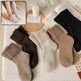 Calze invernali calde, spesse, lavorate a maglia e a coste – Beige, Nero, Khaki, Caramello e Caffè profondo