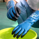 Nitrile Dipped Long Sleeve Water And Oil Resistant Work Gloves 
