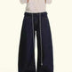 Loose Waist Stitching Small Skirt Baggy Jeans Pant For Men And Women - EX-STOCK CANADA