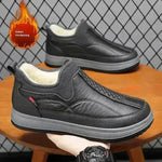 Winter Warm Fleece Snow Boots Round-toed Platform Ankle Boot Fashion Simple Non-slip Flat Cotton Shoes Men