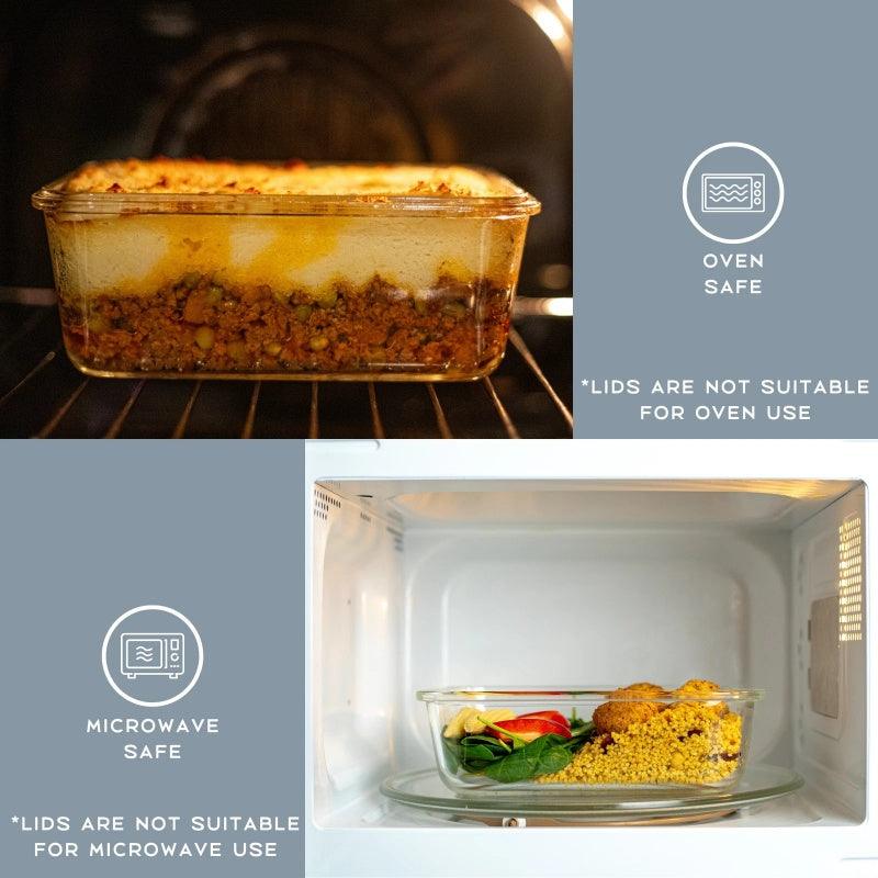 Glass Food Storage Containers With Lids - 5 Airtight Food Storage Containers 