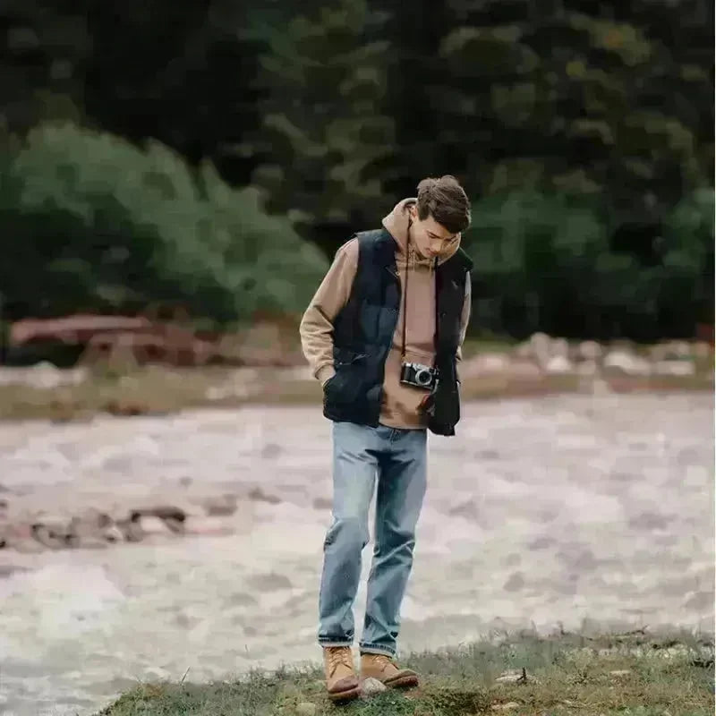 Winter Sleeveless Duck Down Windproof Vest Down Jacket Coat for men - EX-STOCK CANADA