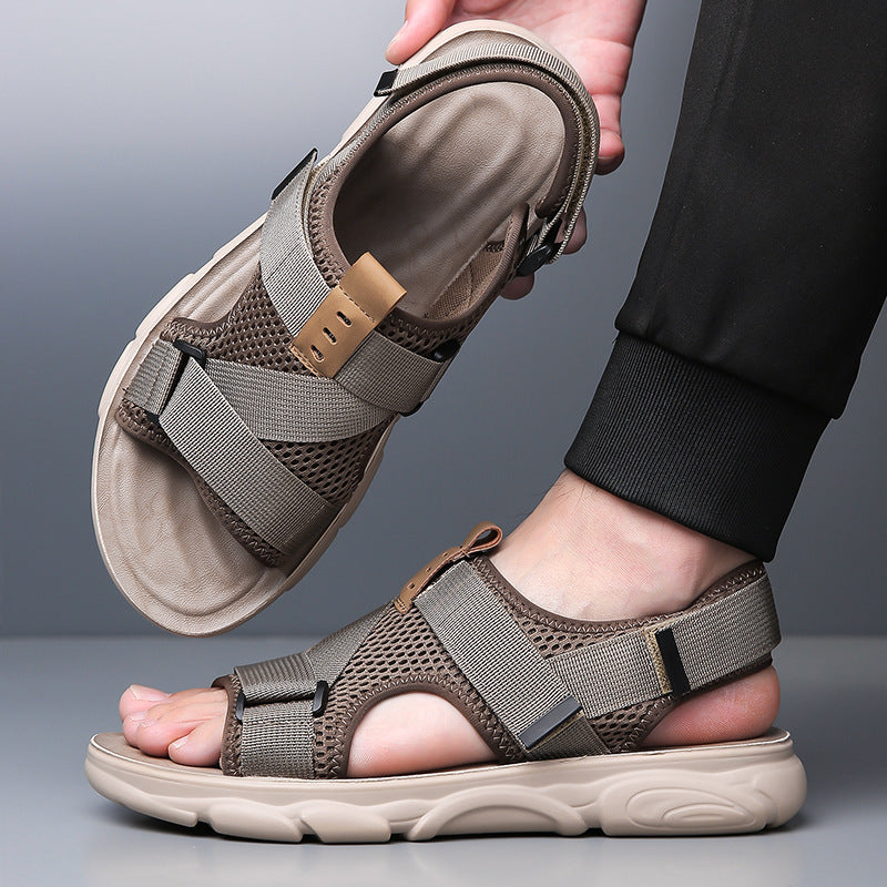 Men's Soft Bottom Non-slip All-matching Outer Wear Roman Beach Shoes  EX-STOCK CANADA