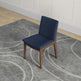 Laura Blue Linen Solid Wood Dining Chair  Set Of 2 Mid-Century Modern Style EX-STOCK