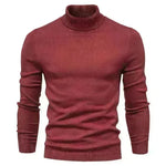 Men's Plain Slim Pullover Polo Sweatshirt Turtleneck Sweater Winter Casual Tops Men - EX-STOCK CANADA