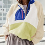 Women's Fashion Sweatshirt Fleece Stand Collar Zipper Pocket Top EX-STOCK Canada 