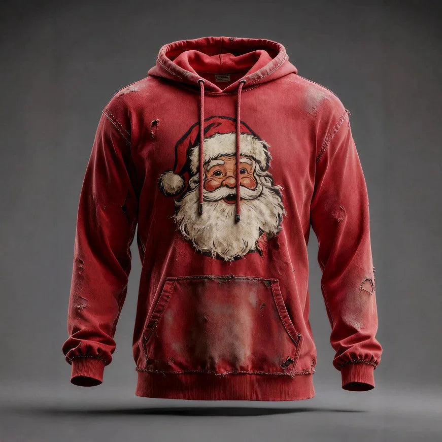 Christmas Pocket Hoodie Loose Pullover Digital Print Sweatshirt EX-STOCK Canada 