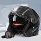 BYB Double Lens Half-Face Motorcycle Helmet – Anti-Fog Inner Visor | 5 Colours