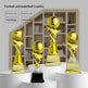 Kids Sports Star Trophy – Football & Basketball Award, Gold Plastic (3 Sizes)
