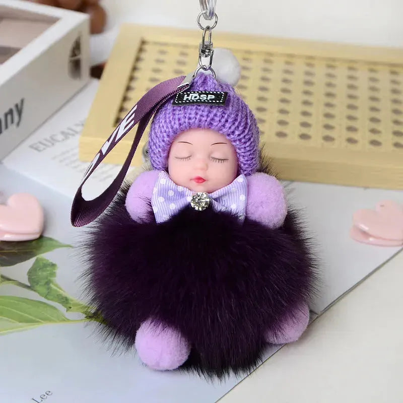 Cute Sleeping Doll Plush Doll Keychain Pendant Backpack Handbag Wallet Accessories - EX-STOCK CANADA