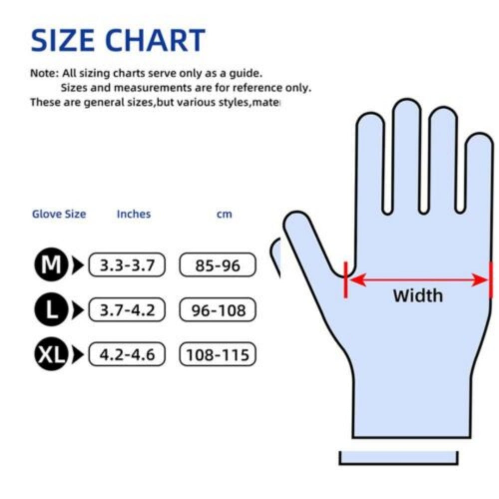 1 00pcs Black Disposable Nitrile Gloves Mechanic Blend Powder Free Industry--XL 