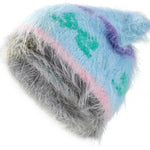 Cute Cat Ears Knitted Hat Earflaps Slipover Woolen Cap Beanies - EX-STOCK CANADA