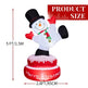 4.8FT Lighted Christmas Inflatable Decoration, Large Rotating Snowman With Motor, Funny Blow Up Yard Decorations With Built-in LED Lights For Holiday Party Front Yard Lawn Garden Decor EX-STOCK Canada 