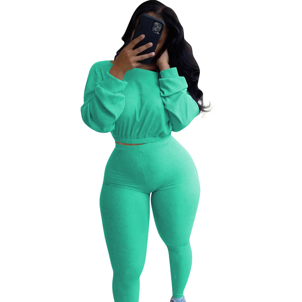 Ladies Autumn 2pcs Athleisure wear Outfit set - EX-STOCK CANADA