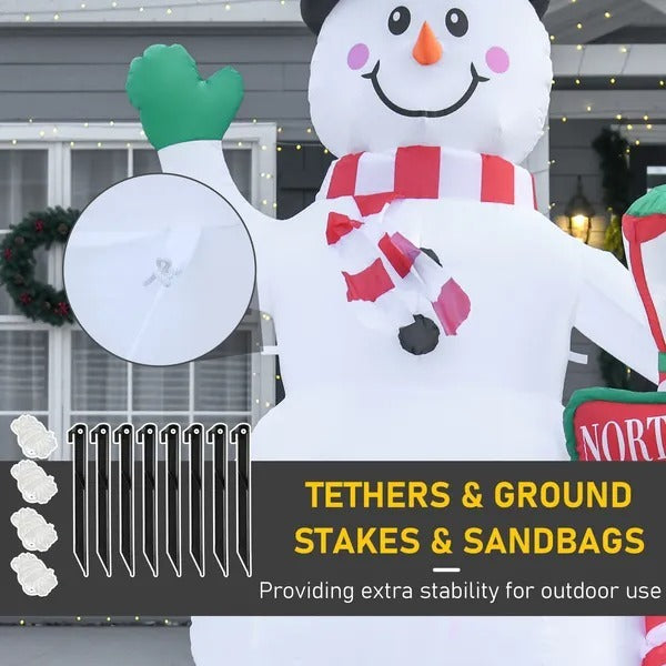 7.9 Feet Christmas Inflatable Snowman Decoration Airblown Lighted For Home Indoor Outdoor Garden Lawn Decoration Party Prop EX-STOCK Canada 
