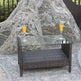 Outdoor-Patio-Möbel-Couchtisch mit klargespannter SicherheitsglasplatteEX-STOCK Canada 
