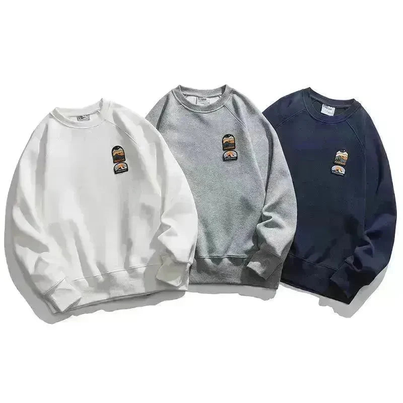 Men's Autumn  Drop-shoulder Sleeve Round neck Oversized Pullover sweatshirts - EX-STOCK CANADA