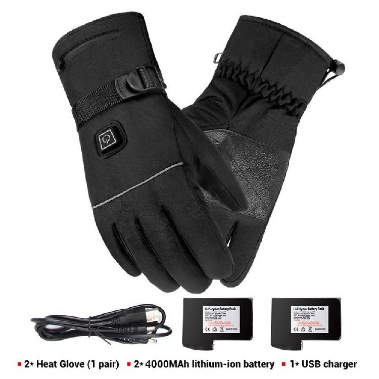 Winter Electric Heated Gloves Motorcycle Touch Screen Gloves EX-STOCK Canada 