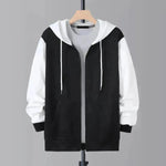 Chaqueta de deportes y ocio para hombres con sudadera con capucha con cremallera
