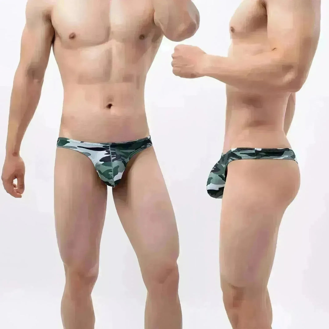 Male Creative Printed Swimming Brief thong Pants underwear