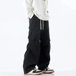 Overalls Men's Retro Trendy Pleated Straight-leg Baggy Cargo Pant Trousers Casual - EX-STOCK CANADA