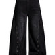 Women's Eyelet Grommet Wide-Leg Jeans – Y2K Balloon Baggy Denim | Black | Sizes S–3XL 5