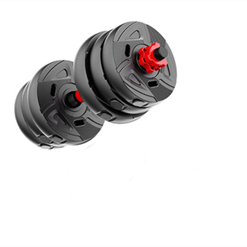 Men's Home Rubber-covered Barbell Fitness Equipment Adjustable 