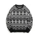 New Trendy Casual Jacquard Knitted Loose Pullover Sweater unisex - EX-STOCK CANADA