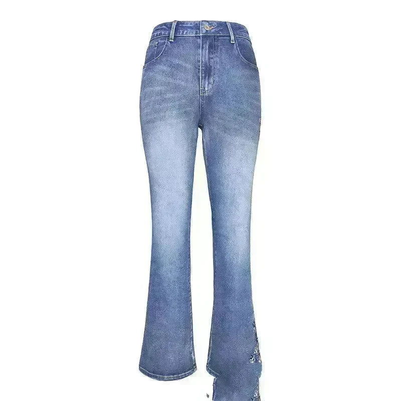 Women's Embroidered Bootcut Slim Fit Jeans - EX-STOCK CANADA