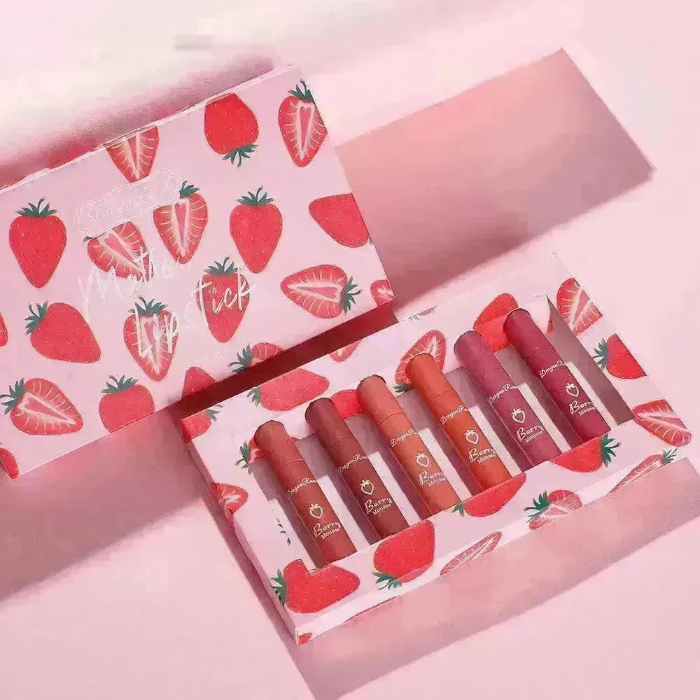 6pcs Box Strawberry Set Lip Gloss Non-stick Cup - EX-STOCK CANADA
