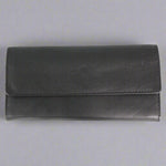 Cartera de cuero trifold con solapa para mujeres de JBG InternationalEX-STOCK Canada 