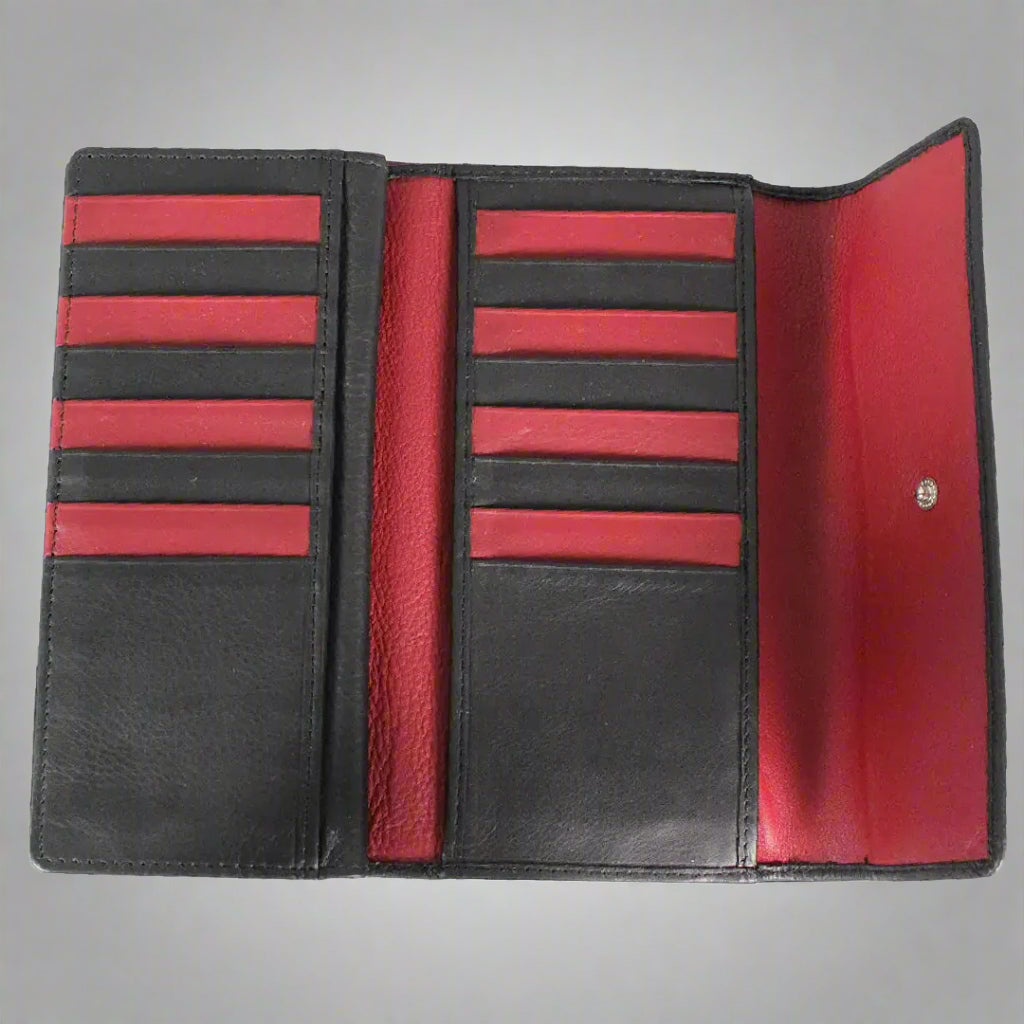 محفظة جلدية ثلاثية الطي بجناح نسائي من JBG الدوليةEX-STOCK Canada 