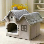 Casa de perro plegable Cama de gato Cat de invierno Villa de invierno Villa Sleep Kennel Nido removible Suministro